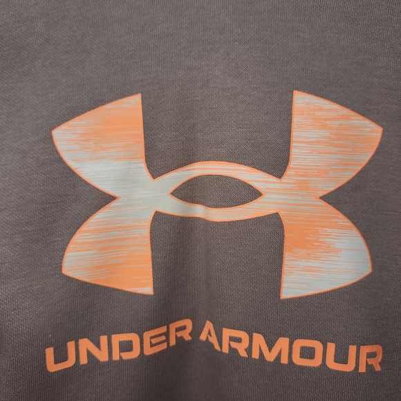 Under Armour Gray and Orange Performance Sweatshirt - Picture 3 of 5